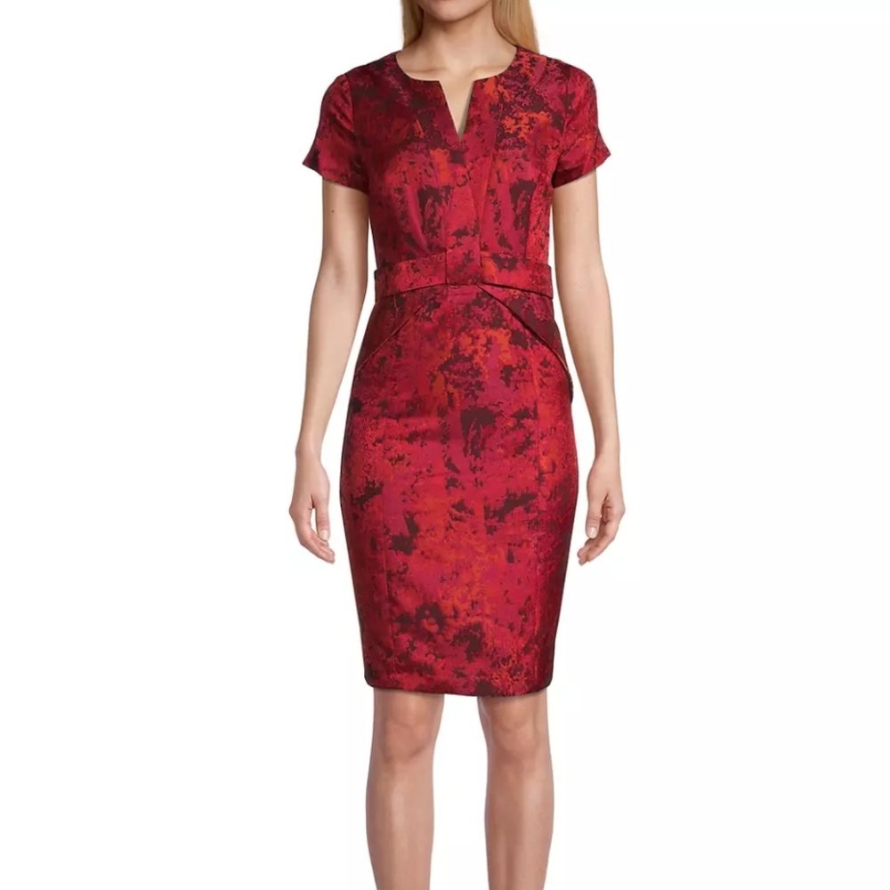 Nue by Shani Jacquard Sheath Dress Size 2